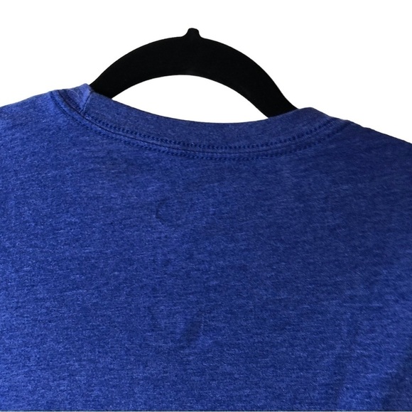 North Face Tee Unisex L Blue Get Lost Graphic on Front Short Sleeve Crew Neck - Picture 6 of 7